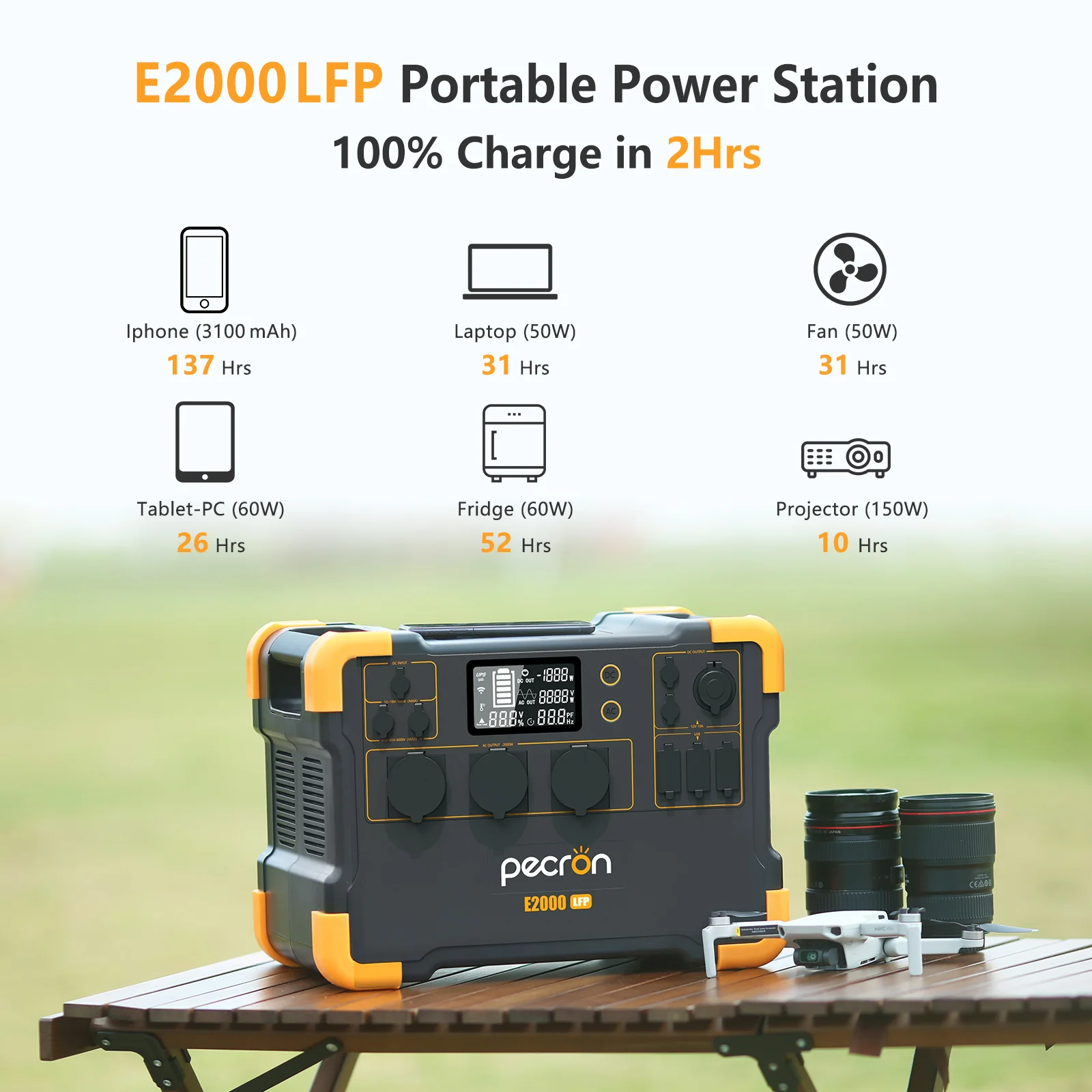 PECRON E2000LFP 230V Expandable Portable Power Station EU Version - Image 4