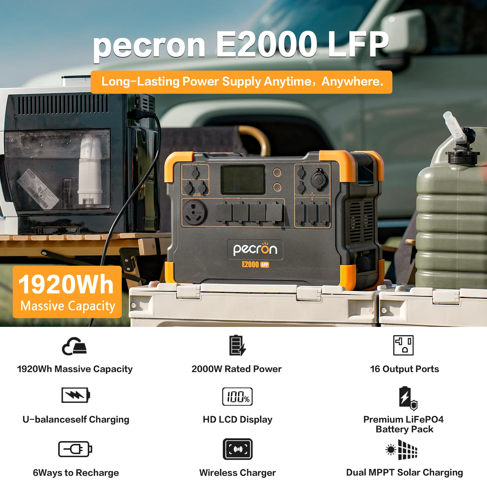 PECRON E2000LFP Expandable Portable Power Station 2000W 1920Wh - Image 19