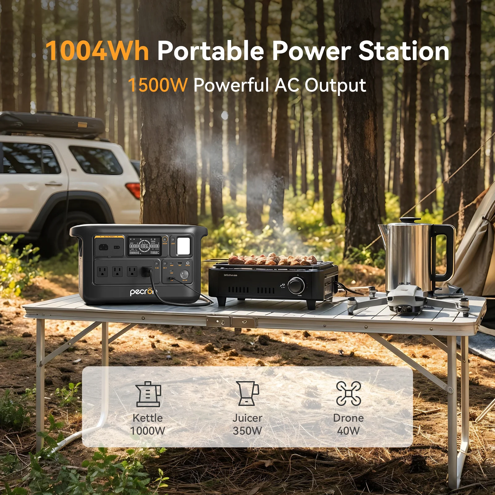 PECRON F1000LFP Portable Power Station 1500W 1004Wh - Image 3